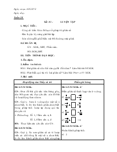 Giáo án Toán 6 - Tuần 28 - Tiết 83: Luyện tập