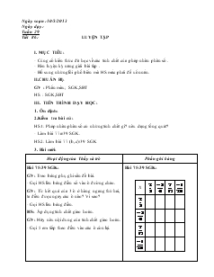 Giáo án Toán 6 - Tuần 29 - Tiết 86: Luyện tập