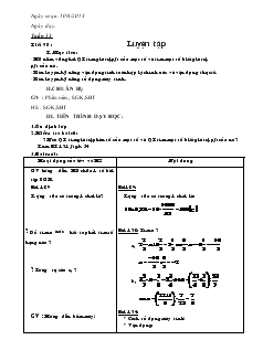 Giáo án Toán 6 - Tuần 33 - Tiết 98: Luyện tập