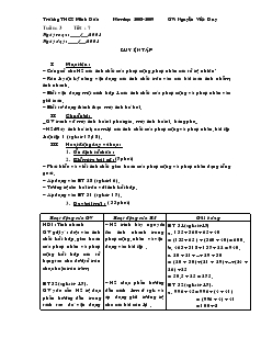 Giáo án Toán 6 - Tuần 3 - Tiết 7: Luyện tập