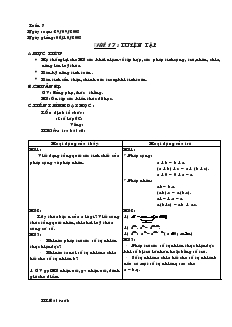 Giáo án Toán 6 - Tuần 7