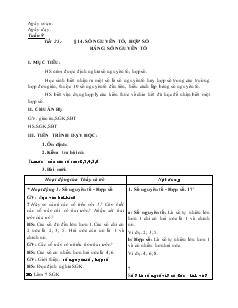 Giáo án Toán 6 - Tuần 9