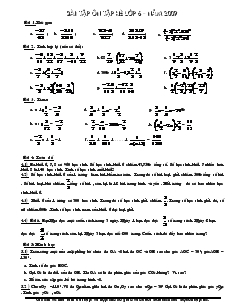 Bài tập ôn tập hè lớp 6 – Năm 2009
