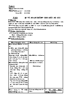 Giáo án hình học 6 - Tiết11: Vẽ đoạn thẳng cho biết độ dài