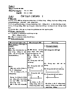 Giáo án hình học 6 - Tiết13: Ôn tập chương I