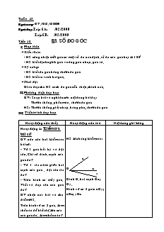 Giáo án hình học 6 - Tiết 18: Số đo góc