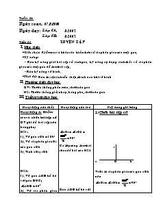 Giáo án hình học 6 - Tiết 22: Luyện tập