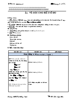 Giáo án Hình học 6 - Tuần 25, tiết 20