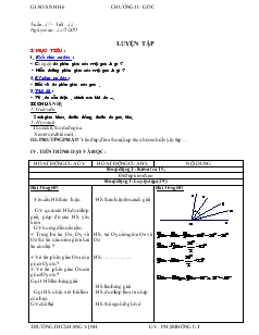 Giáo án Hình học 6 - Tuần 27, tiết 22