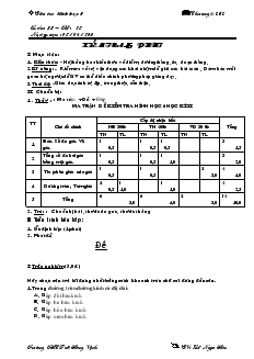 Giáo án Hình học 6 - Tuần 33, tiết 28