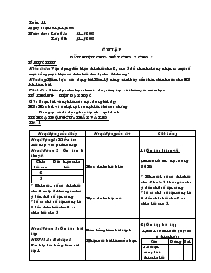 Giáo án phụ đạo Toán 6 - Tuần 11