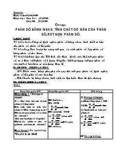 Giáo án phụ đạo Toán 6 - Tuần 26