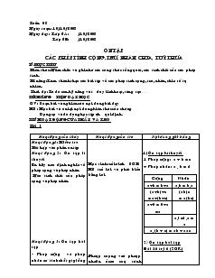 Giáo án phụ đạo Toán 6 - Tuần 8