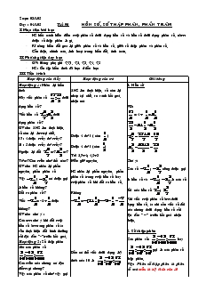 Giáo án Số học 6 - Chương 3 - Tiết 90: Hỗn số, số thập phân, phần trăm