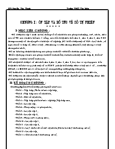 Giáo án Số học 6 - Chương I: Ôn tập và bổ túc về số tự nhiên