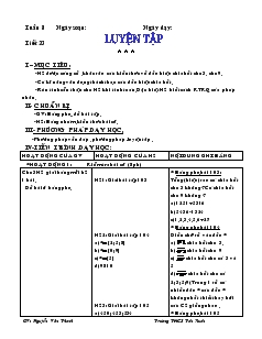 Giáo án Số học 6 - Tiết 23: Luyện tập