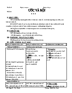 Giáo án Số học 6 - Tiết 24: Ước và bội