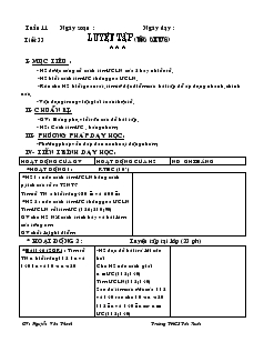 Giáo án Số học 6 - Tiết 33: Luyện tập (ước chung)