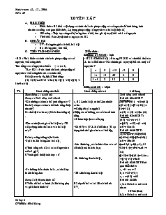 Giáo án Số học 6 - Tiết 49: Luyện tập