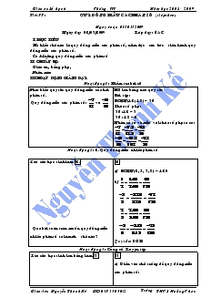 Giáo án Số học 6 - Tiết 77 đến tiết 91