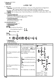 Giáo án Số học 6 - Tiết 92: Luyện tập