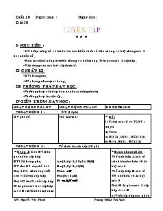 Giáo án Số học 6 - Tuần 10 - Tiết 30: Luyện tập