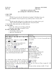 Giáo án Số học 6 - Tuần 14