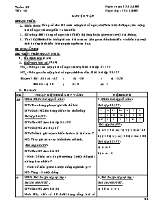 Giáo án Số học 6 - Tuần: 15 - Tiết: 46: Luyện tập