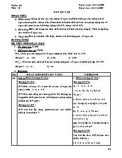 Giáo án Số học 6 - Tuần: 16 - Tiết 48: Luyện tập