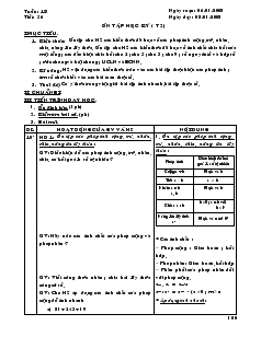 Giáo án Số học 6 - Tuần: 18 - Tiết 56: Ôn tập học kỳ (tiết 2)