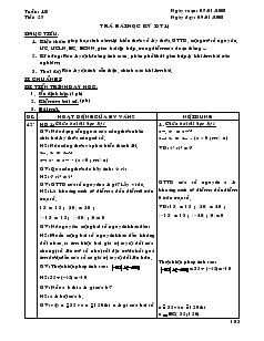 Giáo án Số học 6 - Tuần: 18 - Tiết 57: Trả bài học kỳ I (Tiết 1)