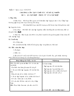 Giáo án Số học 6 - Tuần 1 đến tuần 17