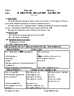 Giáo án Số học 6 - Tuần 2 - Tiết 4: Số phần tử của một tập hợp . tập hợp con