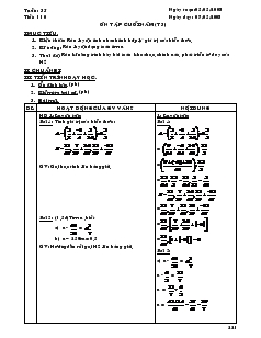 Giáo án Số học 6 - Tuần: 35 - Tiết 110: Ôn tập cuối năm (tiết 3)
