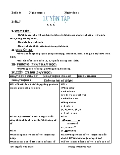 Giáo án Số học 6 - Tuần 6 - Tiết 17: Luyện tập