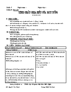 Giáo án Số học 6 - Tuần 7 - Tiết 19 - Bài 10: Tính chất chia hết của một tổng