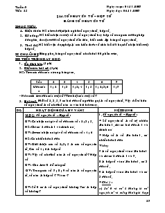 Giáo án Số học 6 - Tuần: 9 - Tiết 25: Số nguyên tố – Hợp số bảng số nguyên tố
