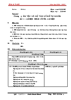 Giáo án Toán 6 Năm học 2006 - 2007