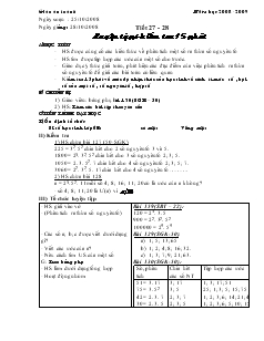 Giáo án toán 6 - Năm học 2008 -2009