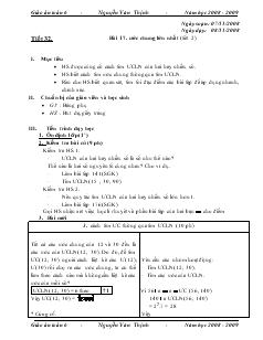 Giáo án Toán 6 - Tiết 32 - Bài 17: Ước chung lớn nhất (tiết 2)
