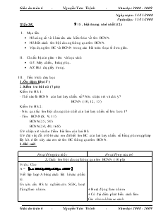 Giáo án Toán 6 - Tiết 35 - Bội 18: Bội chung nhỏ nhất (tiết 2)