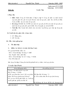 Giáo án Toán 6 - Tiết 43: Luyện tập