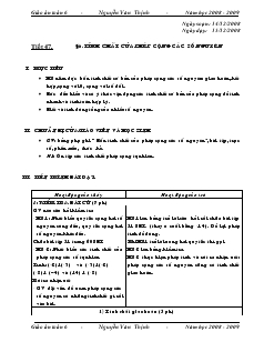 Giáo án Toán 6 - Tiết 47 - Bài 6: Tính chất của phép cộng các số nguyên