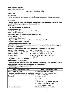 Giáo án Toán 6 - Tiết 63: Luyện tập