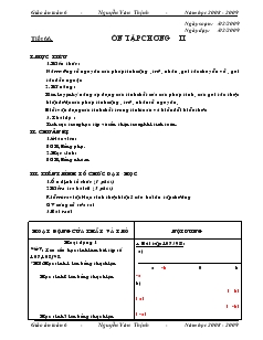 Giáo án Toán 6 - Tiết 66: Ôn tập chương II
