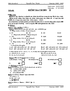 Giáo án toán 6 - Tiết 68: Kiểm tra chương II