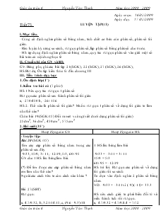 Giáo án Toán 6 - Tiết 73: Luyện tập (tiết 1)