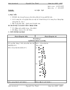 Giáo án Toán 6 - Tiết 88: Luyện tập