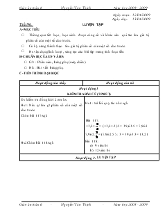 Giáo án Toán 6 - Tiết 96: Luyện tập