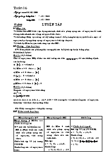 Giáo án Toán 6 - Tuần 16